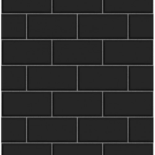Subway Tile – Black | Wallsorts